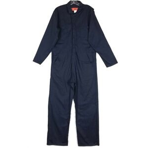 Cintas Mens Coverall Navy Blue 912-20‎ Front Zip Twill Work Uniform 40